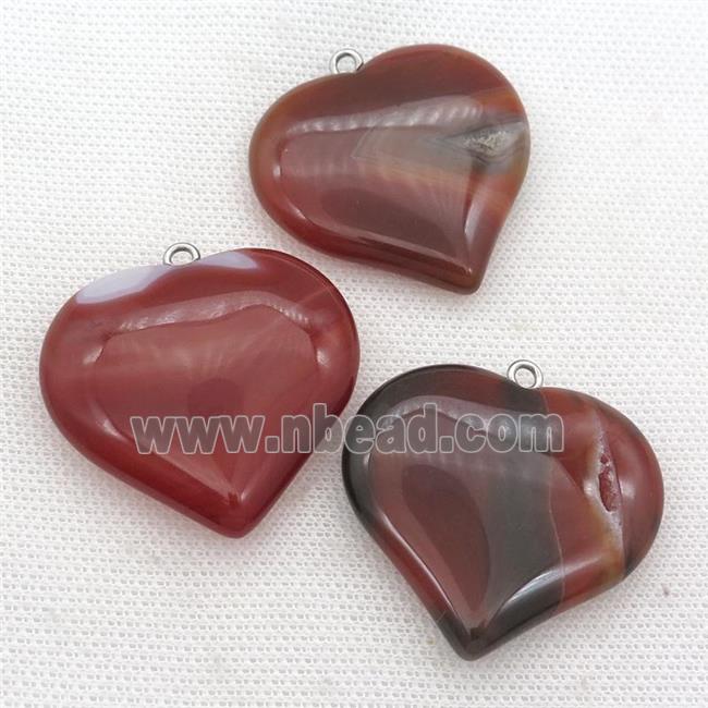 red Agate heart pendant