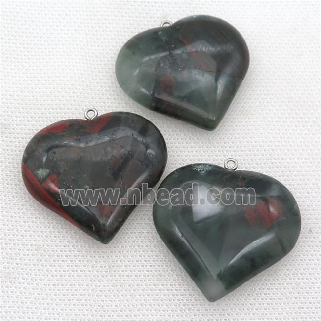 BloodStone heart pendant