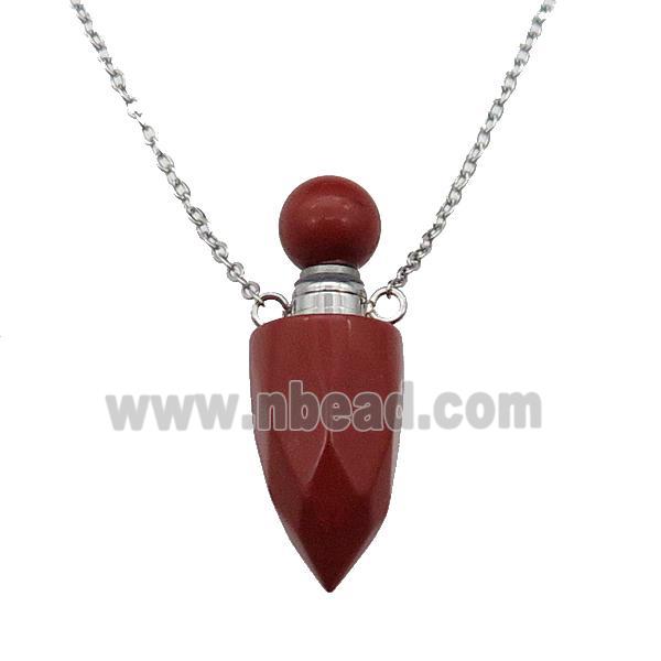red Jasper perfume bottle Necklace