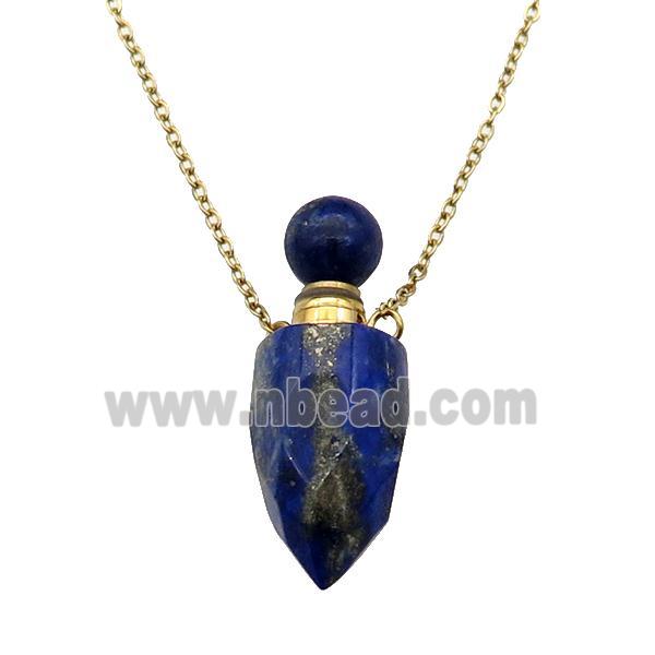 blue Lapis Lazuli perfume bottle Necklace