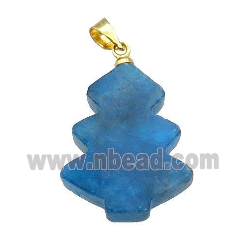 Blue Apatite Christmas Tree Pendant