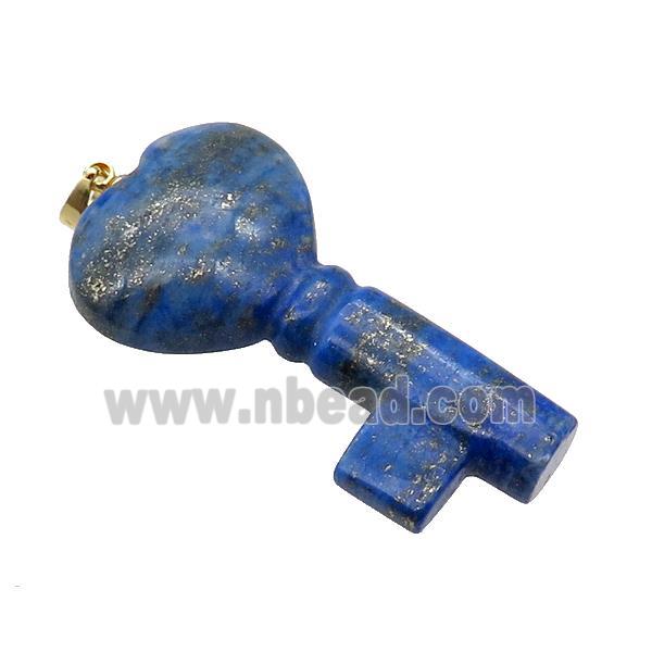 Blue Lapis Lazuli Key Pendant