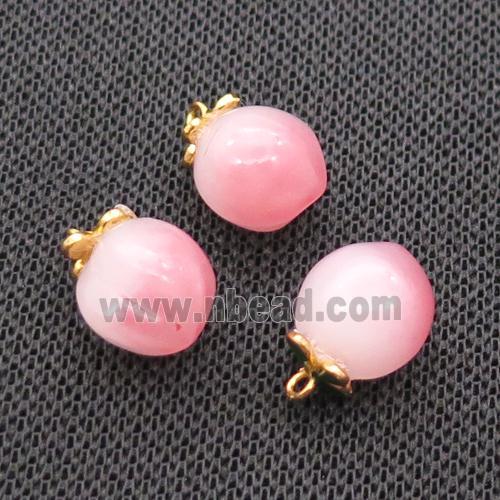 Pink Acrylic Peach Pendant