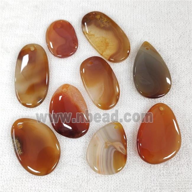 Natural Red Carnelian Agate Pendant Mix Shape