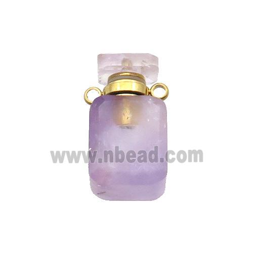 Natural Amethyst Perfume Bottle Pendant Purple
