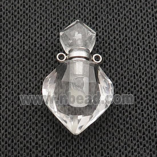 Crystal Quartz Perfume Bottle Pendant