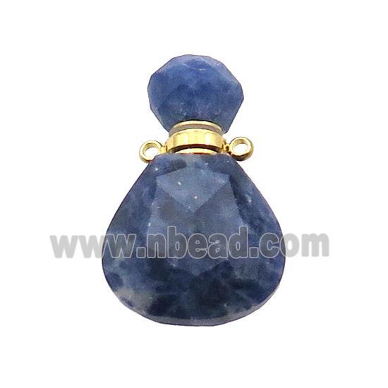 Natural Blue Sodalite Perfume Bottle Pendant