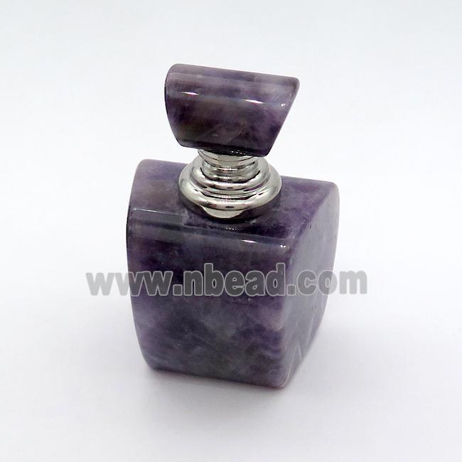 Natural Amethyst Perfume Bottle Pendant Purple Nohole
