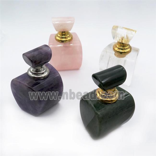 Mix Gemstone Perfume Bottle Pendant