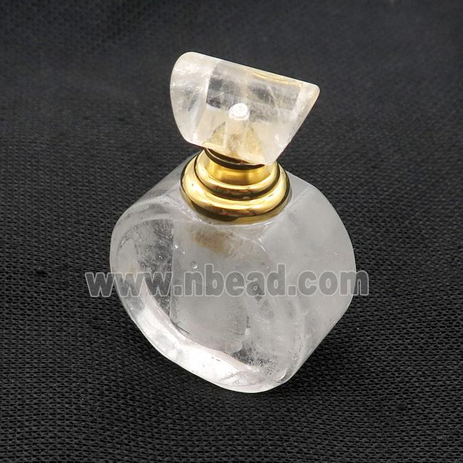 Clear Quartz Perfume Bottle Pendant