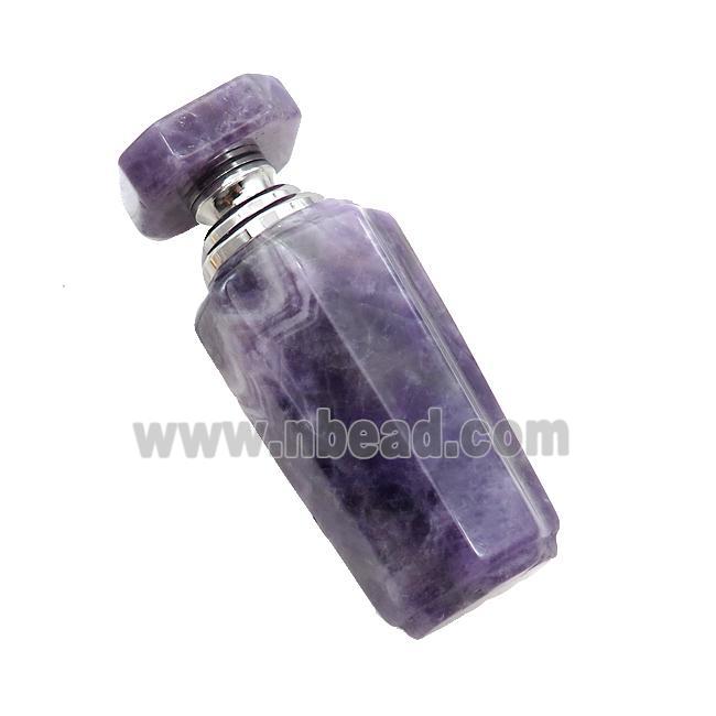 Purple Amethyst Perfume Bottle Pendant