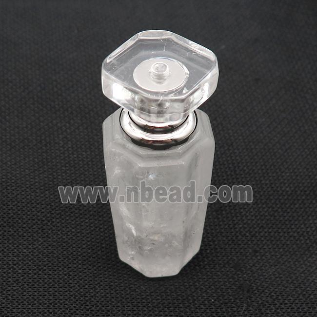 Clear Quartz Perfume Bottle Pendant
