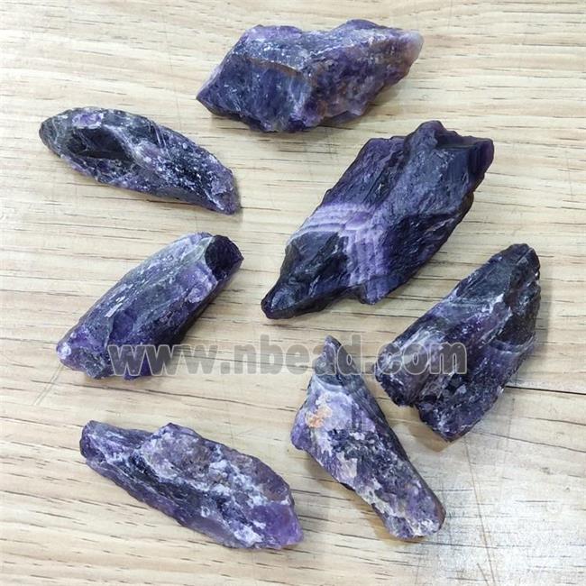 Natural Purple Amethyst Nugget NoHole Fromfree Undrilled