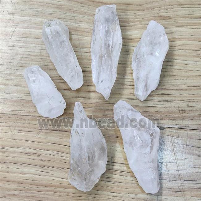 Natural White Crystal Quartz Nugget NoHole Fromfree Undrilled