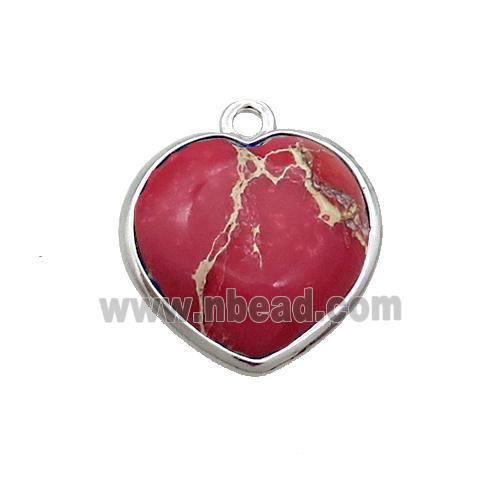 Red Imperial Jasper Heart Pendant