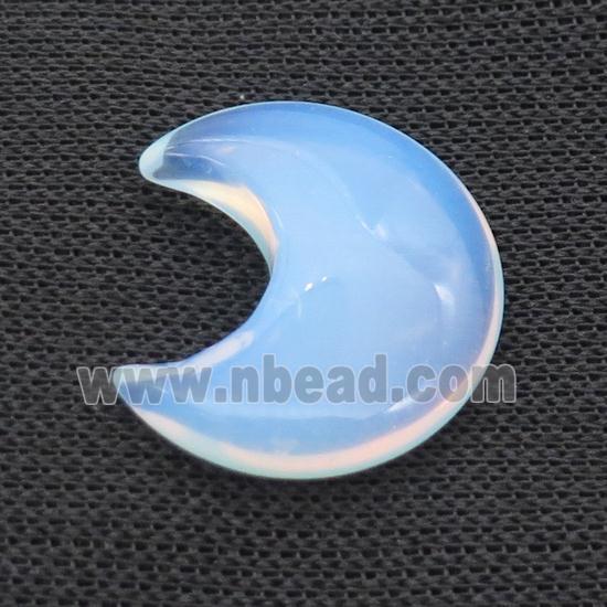 White Opalite Moon Pendant Undrilled