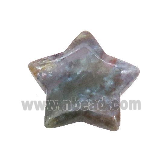 Indian Agate Star Pendant Undrilled