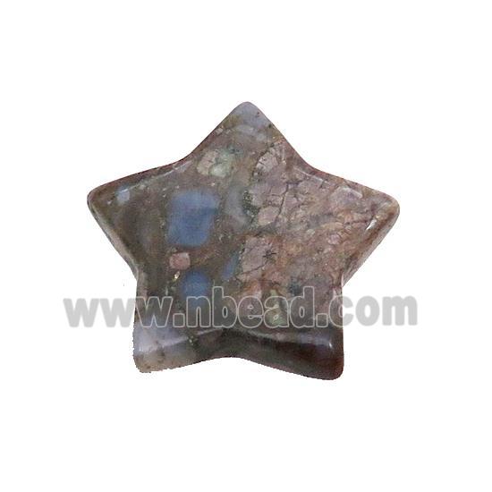 Gray Opal Star Pendant Undrilled