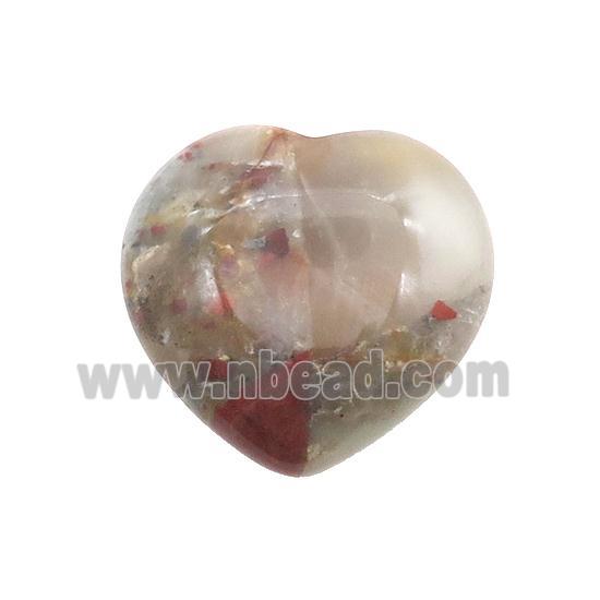African Bloodstone Heart Pendant Undrilled