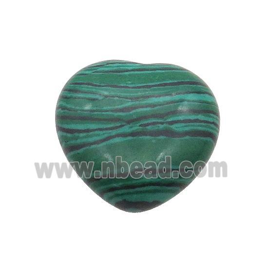 Synthetic Malachite Heart Pendant Undrilled Green