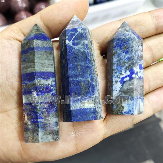 Natural Blue Sodalite Tower Undrilled