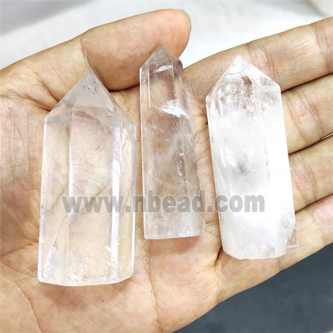Natural Clear Quartz Tower Undrilled