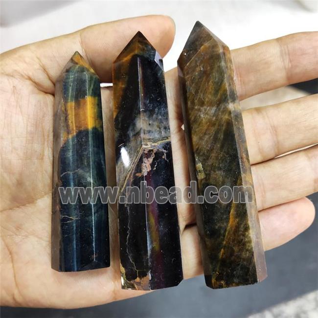 Iron Tiger Eye Stone Tower Undrilled