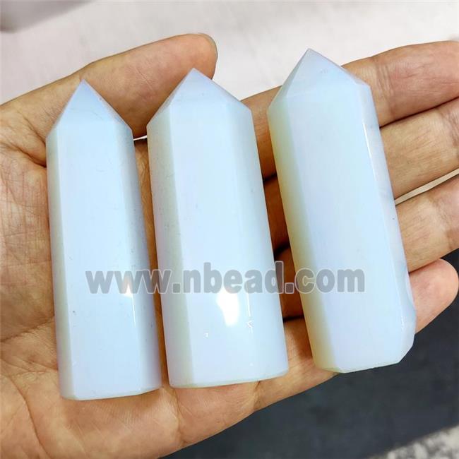White Opalite Tower Undrilled