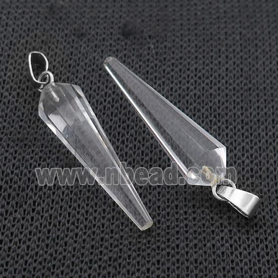 Clear Crystal Quartz Pendulum Pendant