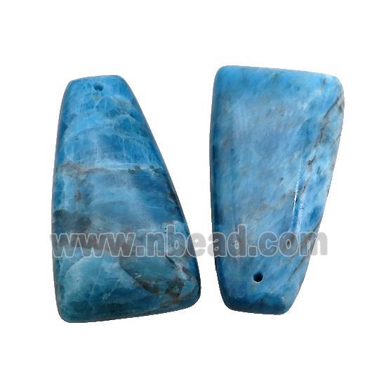 Natural Blue Apatite Trapeziform Pendant
