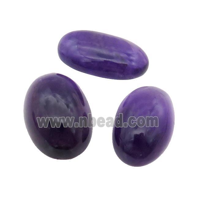 Natural Amethyst Oval Pendant Nohole Undrilled