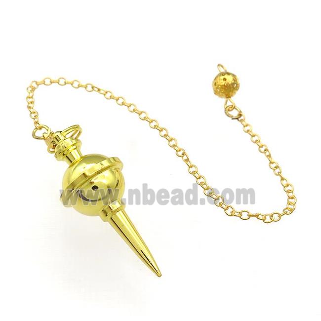 Alloy Pendulum Pendant With Chain Gold Plated