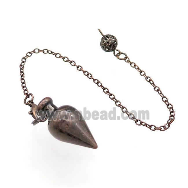 Alloy Pendulum Pendant With Chain Antique Silver
