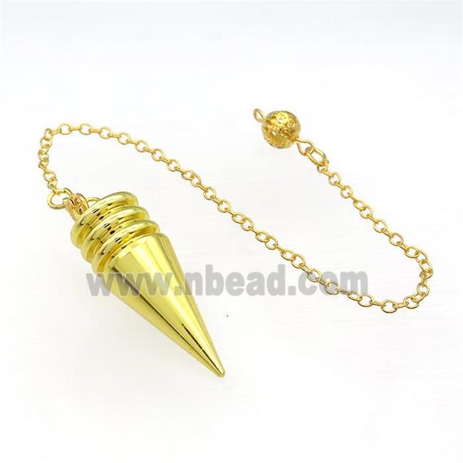 Alloy Pendulum Pendant With Chain Gold Plated