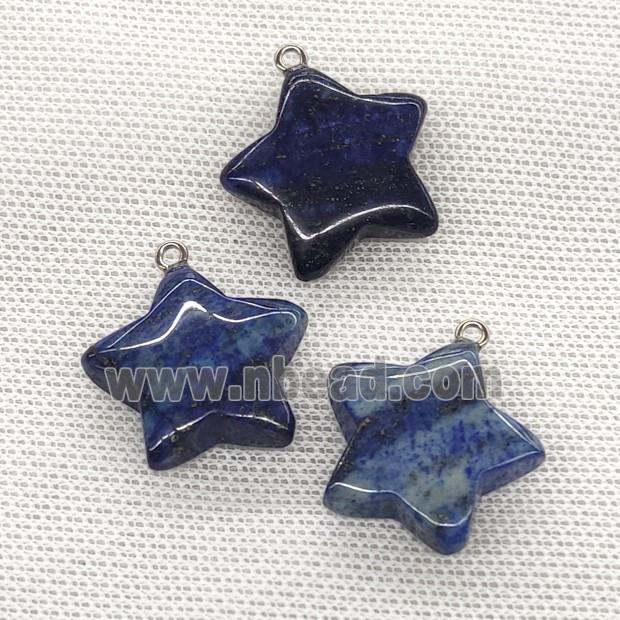 Natural Blue Lapis Lazuli Star Pendant