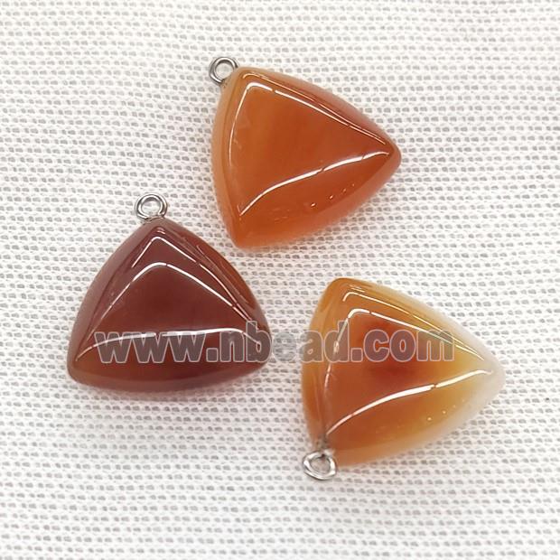 Natural Red Agate Triangle Pendant