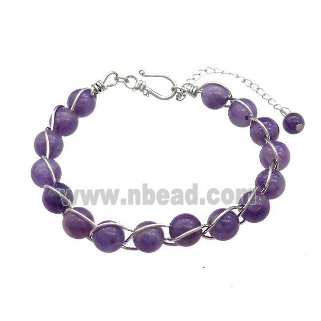 Natural Amethyst Bracelet Purple