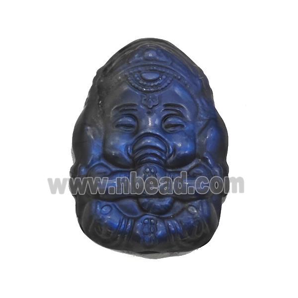 Ganesha Statue Pendant Labradorite Charms