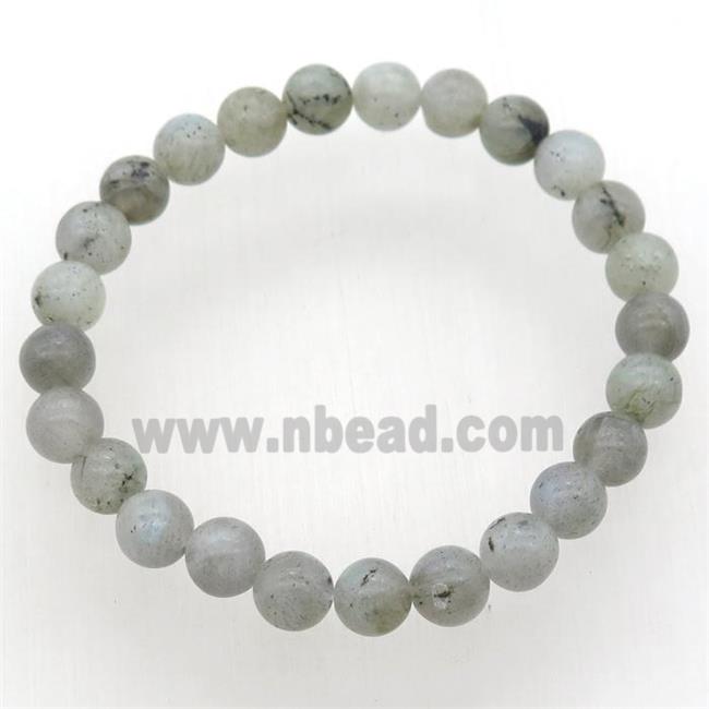 round Labradorite bead bracelet, stretchy