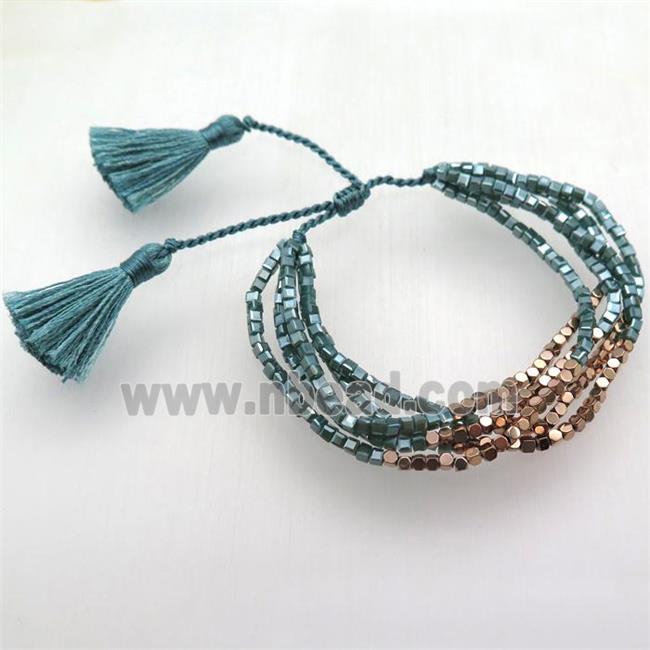 handmade bracelet with crystal glass, Adjustable