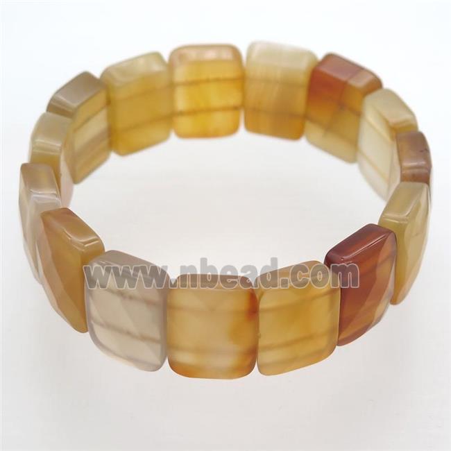natural yellow Agate Bracelet, stretchy
