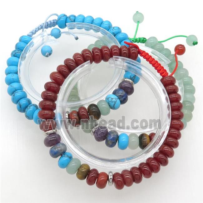 Chakra Bracelets with gemstone, mixed, Adjustable