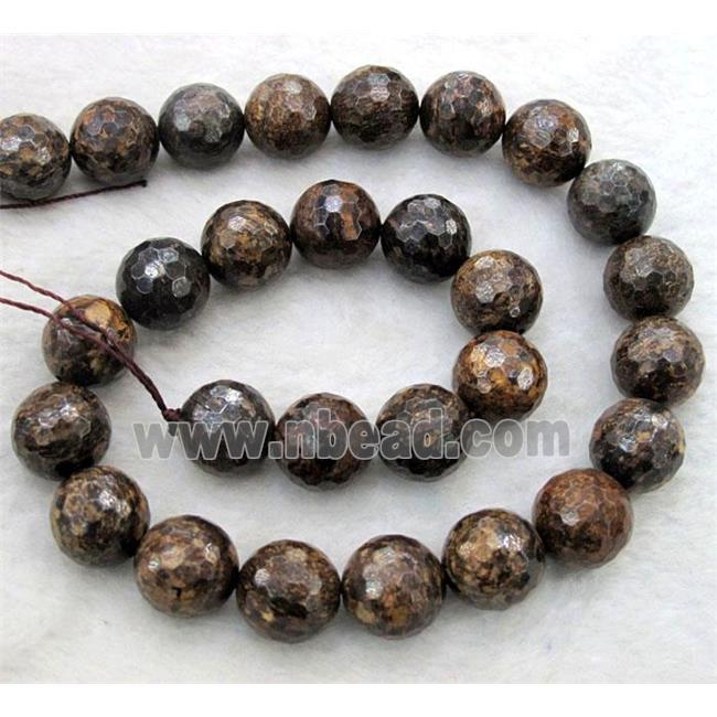 faceted round Bronzite Beads