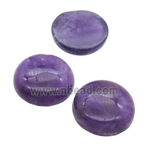 purple Amethyst Cabochon, circle