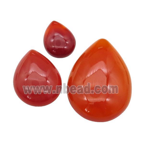 red Agate teardrop Cabochon