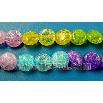 Chinese Crackle Crystal beads, circle