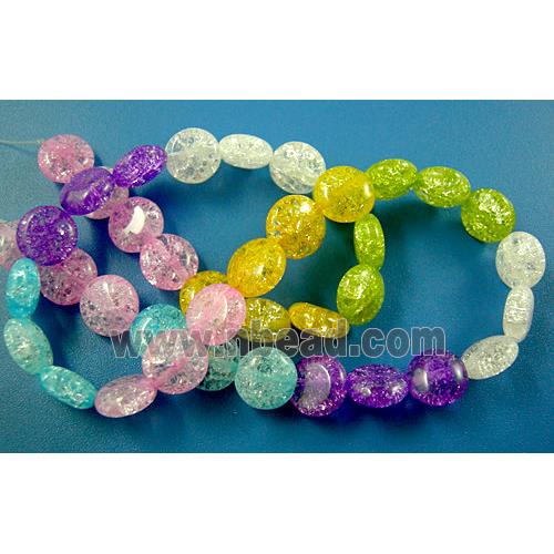 Chinese Crackle Crystal beads, circle