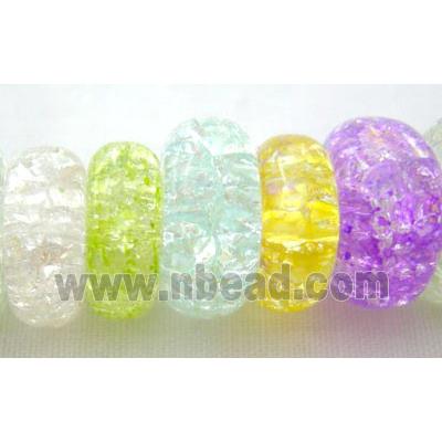 Chinese Crackle Crystal beads, rondelle