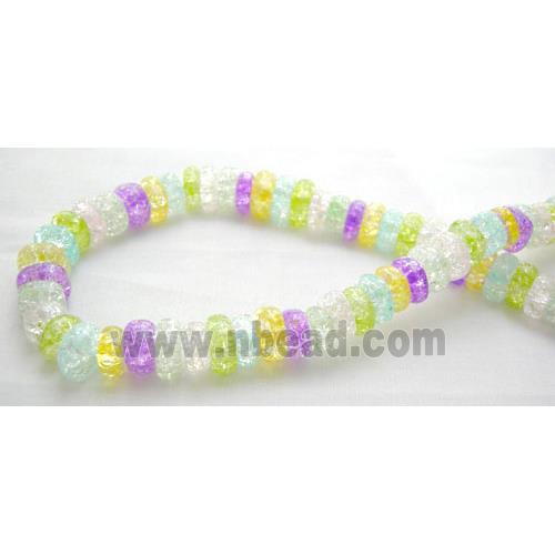 Chinese Crackle Crystal beads, rondelle