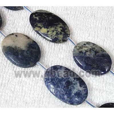 Natural lapis lazuli bead, oval
